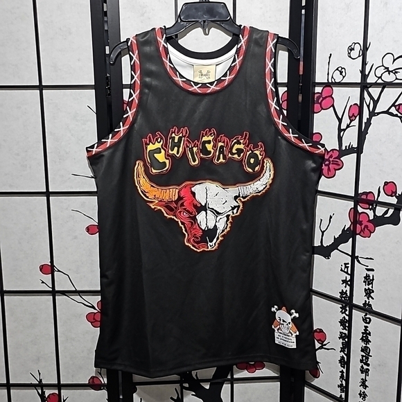 Chicago Bulls Jordan Goat Graphic Jersey Size‎ Large NWT Brand X - Picture 1 of 10